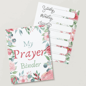 My Prayer Binder Printables - Pink Flowers Design